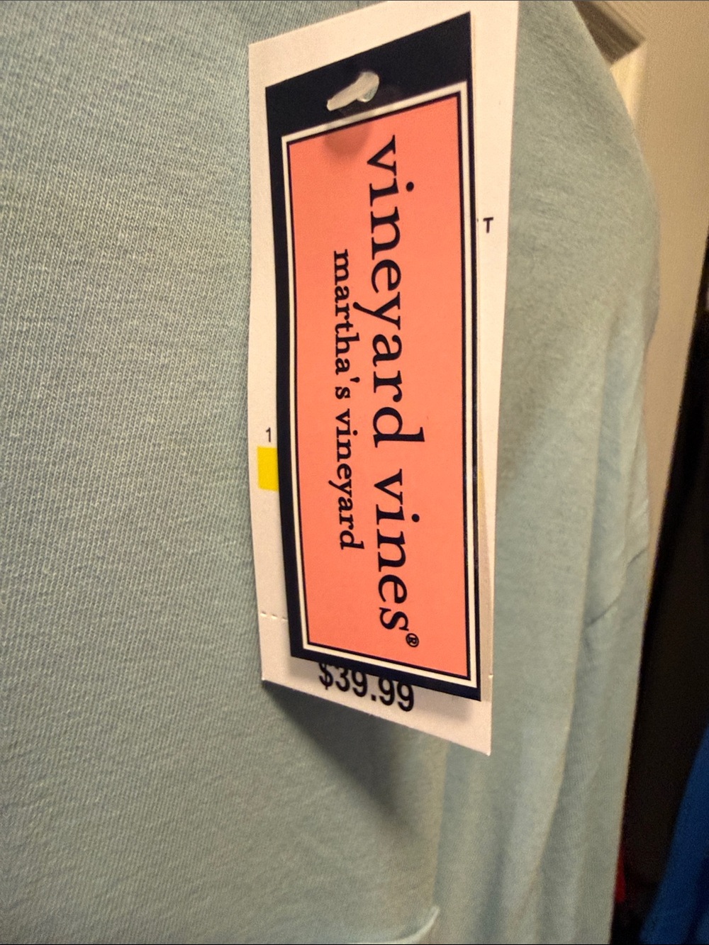 Vineyard Vines Men's Long-Sleeve Pocket Tee - Pale Blue - Picture 4 of 4